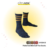 Trio Stripes Patterned Crew Toe Socks